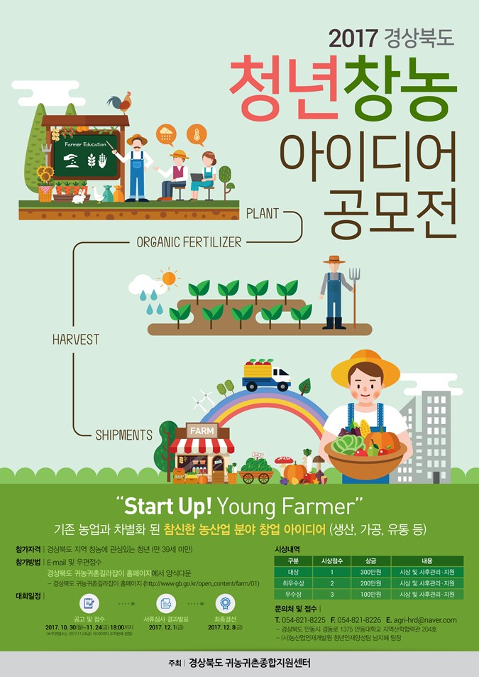1.2017년『경상북도 청년창농 아이디어 공모전』개최 알림